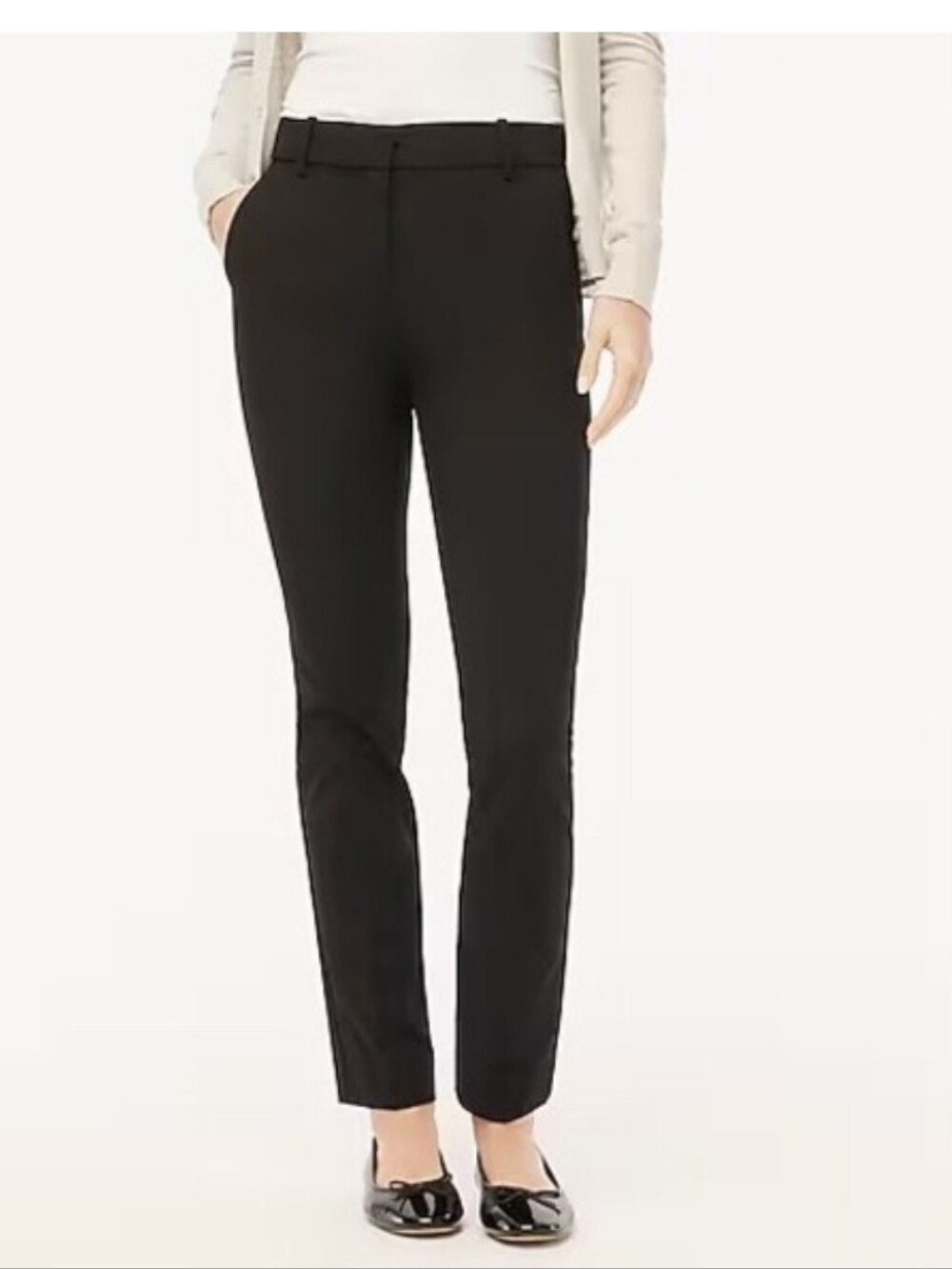 J.Crew Black Slim-fit Full-length Trouser Pants Career Business Tall 10 10t B1